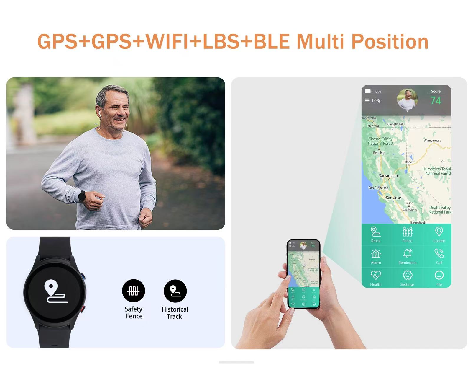4G Elderly care smart watch Fa - Fall Detection Watch 评论和价格