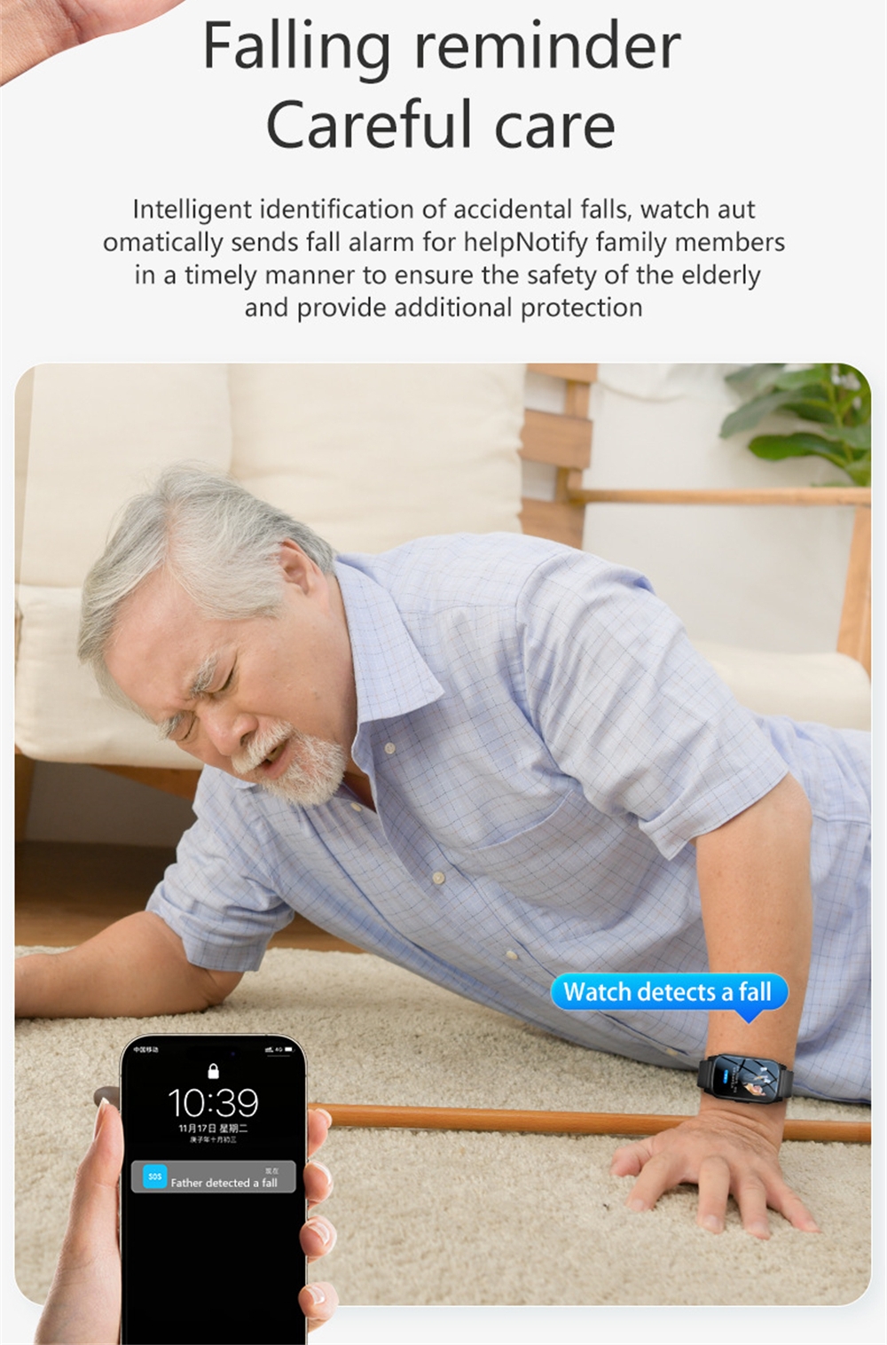 Elderly Smart Watch For Senior - Fall Detection Watch 评论和价格