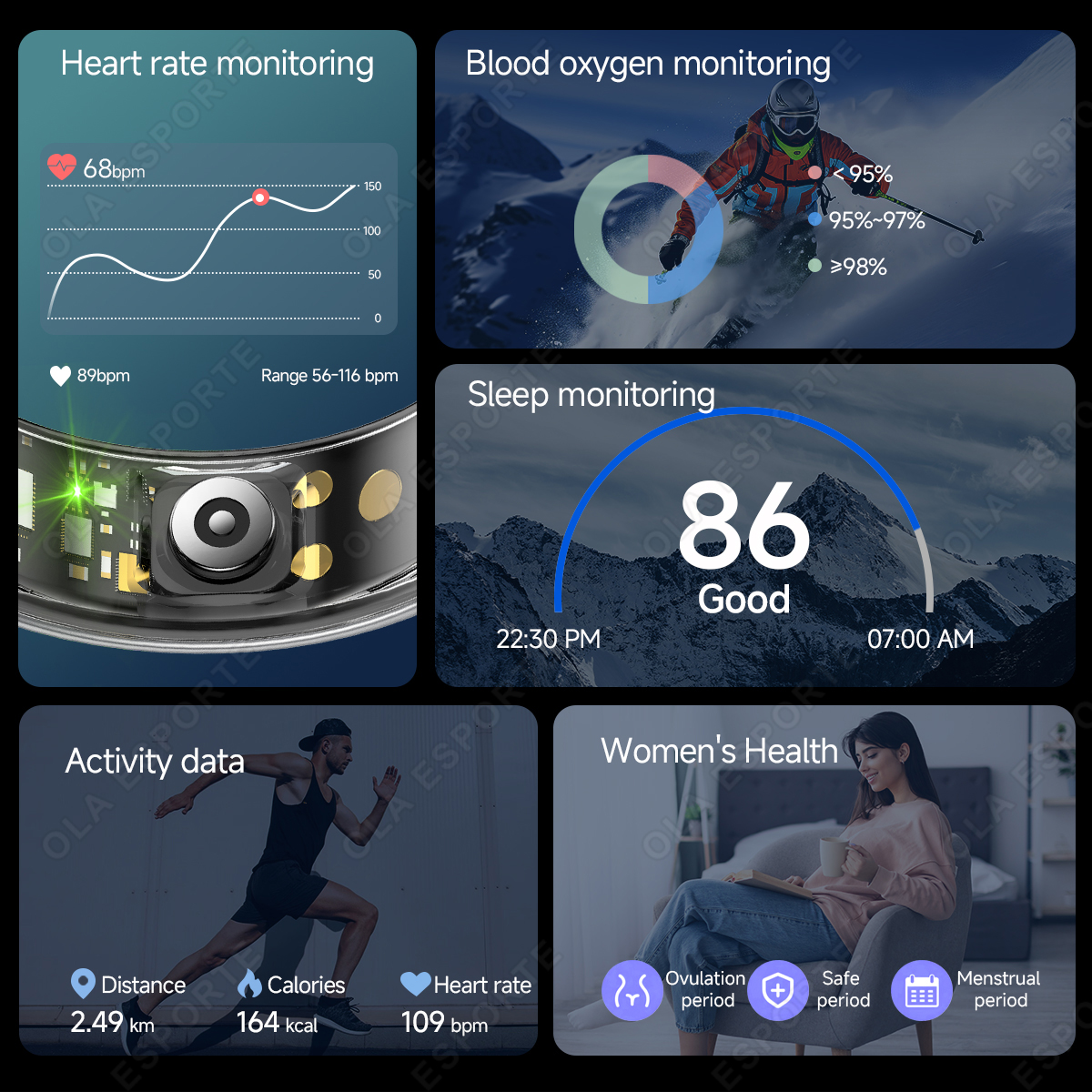 R09 Smart Ring Men Women with  - Temperature Ring Skin 评论和价格
